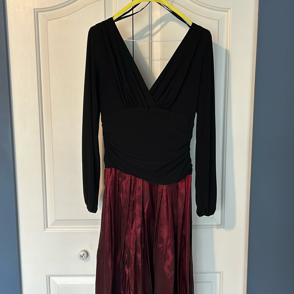 Black and red ballgown